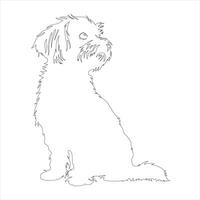 Hand gezeichnet Hund Gliederung Illustration vektor