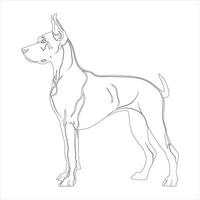 Hand gezeichnet Hund Gliederung Illustration vektor