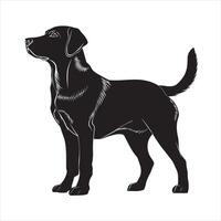 eben Illustration von Labrador Retriever Hund Silhouette vektor