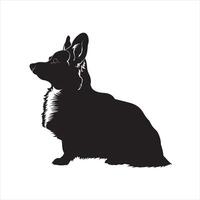 eben Illustration von Hund Silhouette vektor