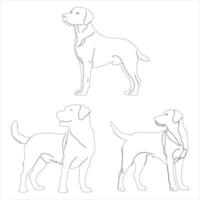 Hand gezeichnet Hund Gliederung Illustration vektor