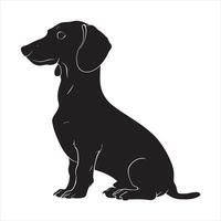 eben Illustration von Hund Silhouette vektor