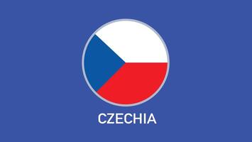 Tschechien Flagge Emblem Teams europäisch Nationen 2024 abstrakt Länder europäisch Deutschland Fußball Symbol Logo Design Illustration vektor
