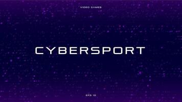 Cybersport abstrakt lila Hintergrund mit Platz Partikel. lila Banner mit geometrisch Muster. Esport Konzept. Design zum Spielen und Cyber Sport Veranstaltungen. vektor