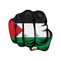 näve med palestina flagga vektor