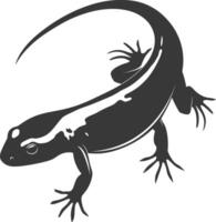 Silhouette Salamander Tier schwarz Farbe nur vektor