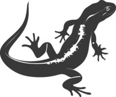 Silhouette Salamander Tier schwarz Farbe nur vektor