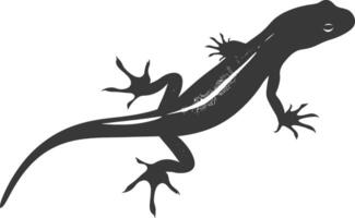 Silhouette Salamander Tier schwarz Farbe nur vektor