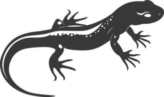 Silhouette Salamander Tier schwarz Farbe nur vektor