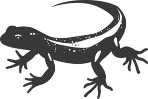 Silhouette Salamander Tier schwarz Farbe nur vektor