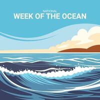National Woche von das Ozean Hintergrund. vektor