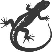 Silhouette Salamander Tier schwarz Farbe nur vektor