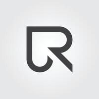 bokstaven r logotyp formgivningsmall vektor