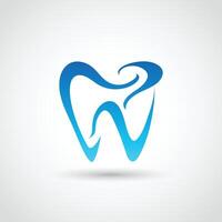 Dental Logo Design Vorlage Weiß Hintergrund. vektor