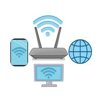 illustration av wiFi router vektor