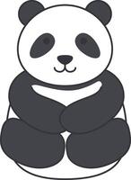 süße Panda-Illustration vektor
