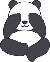söt panda illustration vektor