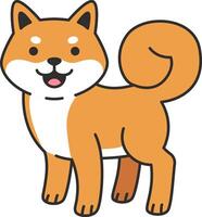 söt shiba inu illustration vektor