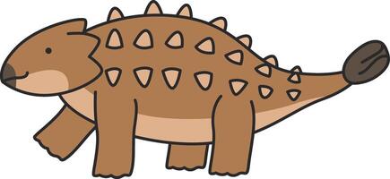 süß Ankylosaurus Illustration vektor