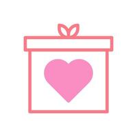 Geschenk Liebe Symbol Duotune rot Rosa Valentinstag Illustration vektor