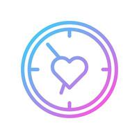 Smartwatch Liebe Symbol Gradient Blau lila Valentinstag Illustration vektor