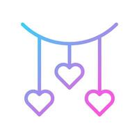 Dekoration Liebe Symbol Gradient Blau lila Valentinstag Illustration vektor