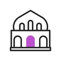Moschee Symbol Duotone lila schwarz Ramadan Illustration vektor