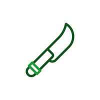 Messer Symbol duocolor Grün Militär- Illustration. vektor
