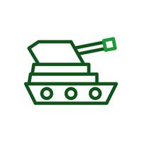 Panzer Symbol duocolor Grün Militär- Illustration. vektor