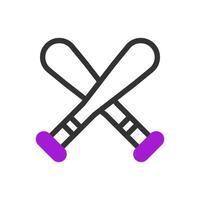 baseboll ikon duotone lila svart sport symbol illustration. vektor