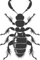 silhuett termit djur- full kropp svart Färg endast vektor