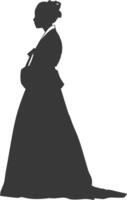 Silhouette unabhängig Koreanisch Frauen tragen Hanbok schwarz Farbe nur vektor