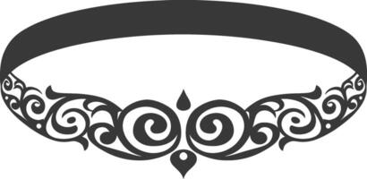 Silhouette Schmuck Armband Zubehör schwarz Farbe nur vektor