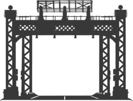 Silhouette Maut Straße Tor schwarz Farbe nur vektor