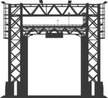 Silhouette Maut Straße Tor schwarz Farbe nur vektor