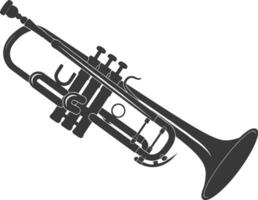 Silhouette Trompete schwarz Farbe nur vektor