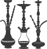 Silhouette desarj Türkisch Wasserpfeifen traditionell Shisha schwarz Farbe nur vektor