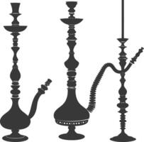 Silhouette desarj Türkisch Wasserpfeifen traditionell Shisha schwarz Farbe nur vektor