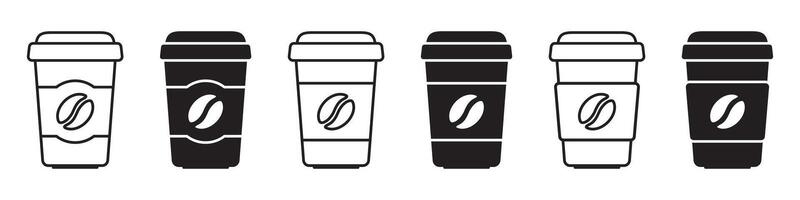 heiß Kaffee Tasse Symbol. Papier Kaffee Tasse Symbol isoliert auf Weiß Hintergrund. vektor