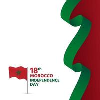 marokkanische Unabhängigkeit und schöne Bänder vektor
