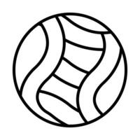 volleyboll linje ikon design vektor