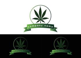Cannabis-Baum-Logo oder Icon-Design-Vektor-Bild-Vorlage vektor