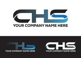 Anfangsbuchstabe chs Logo oder Symbol Design Vektor Bildvorlage