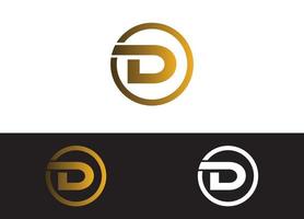 inledande bokstaven d logotyp eller ikon design vektor bildmall