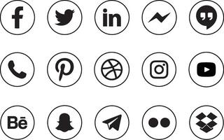 social media ikon eps 10 vektor