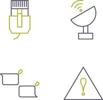 Internet Kabel und Satellit Symbol vektor