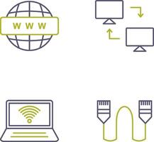 Teilen Systeme und Welt breit Symbol vektor