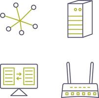 Internet und Server Netzwerk Symbol vektor