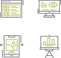 Schalter und Vision Symbol vektor