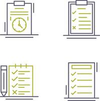 Zeit Verwaltung und Checkliste Symbol vektor